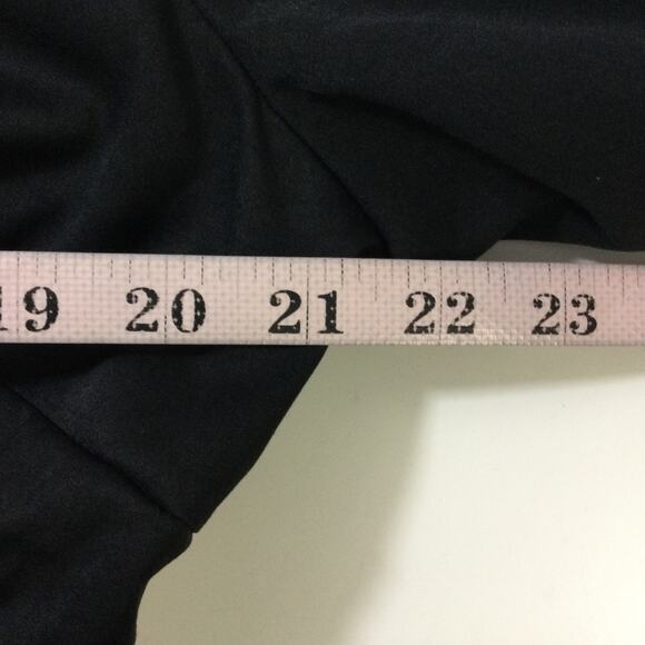 BLOOMCHIC 14-16 1X Plus Black Plain Frill Ruffle Layered Midi Dress NWT B101 - Picture 6 of 11